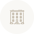 Building icon representing commercial, residential, or real estate properties.