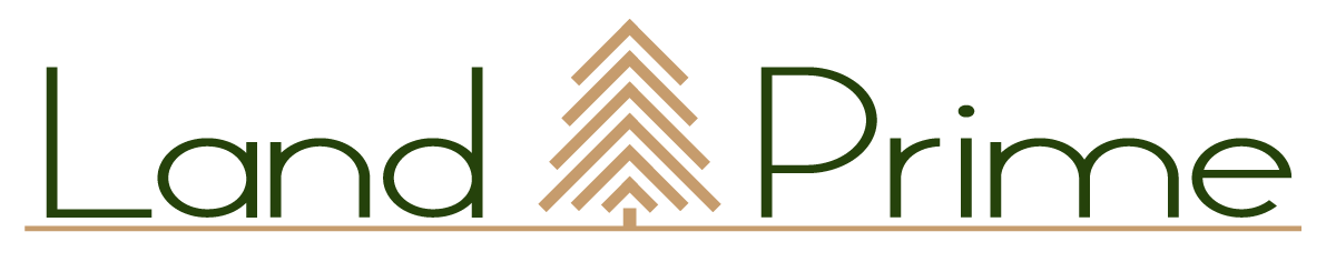 LandPrime logo featuring stylized trees and green lettering. Sell Your Land